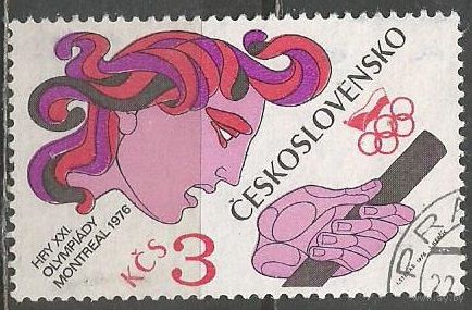 Чехословакия. Олимпиада Монреаль'76. Эстафета. 1976г. Mi#2309.