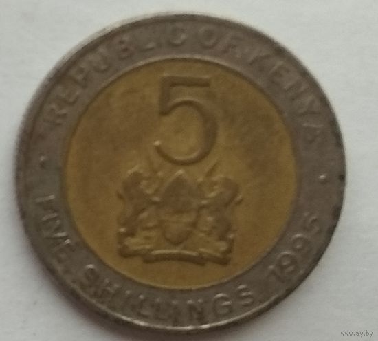Кения 5 шиллингов 1995 г.