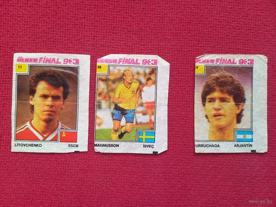 Вкладыши Final 90. Финал 90. Футболисты. Цена за лот!
