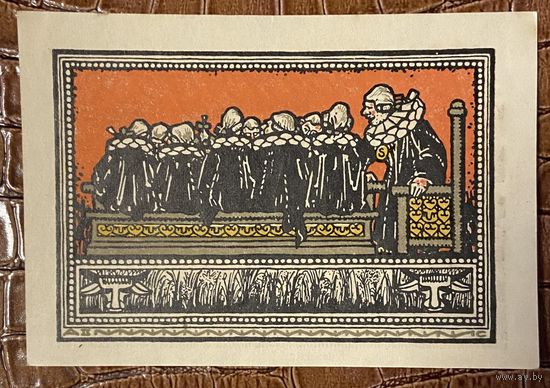 Нотгельд 50 пфеннигов 1921 год. Шёппенштедт,. Веймарская республика