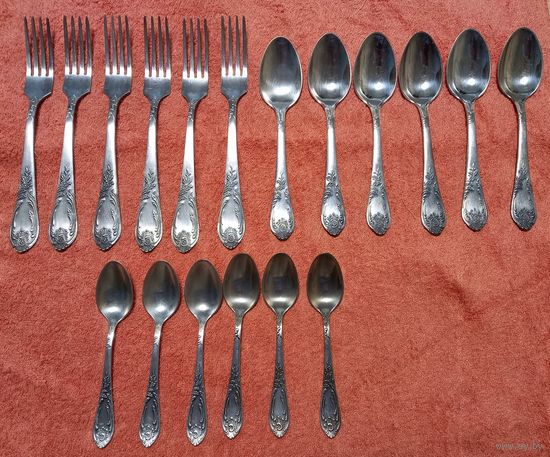 Мельхиор СССР.МНЦ. Набор 18 штук