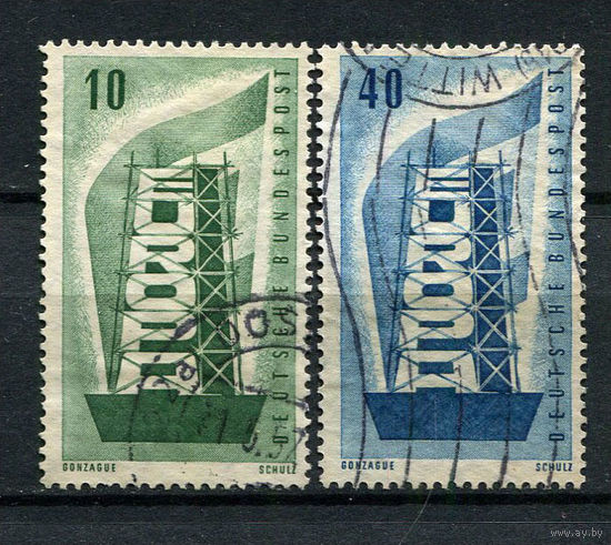 ФРГ - 1956 - Европа (C.E.P.T.) - Восстановление - [Mi. 241-242] - полная серия - 2 марки. Гашеные.  (Лот 24AG)