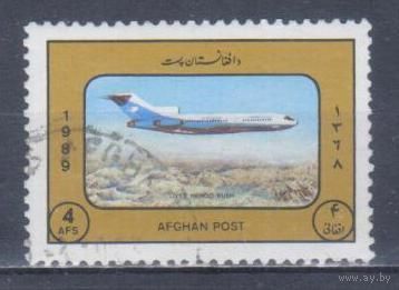 [1845] Афганистан 1989. Авиация.Самолет. Концовка серии.Гашеная марка.