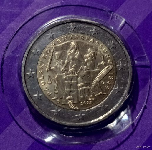 2 евро 2024 г. Германия  175 лет Конституции