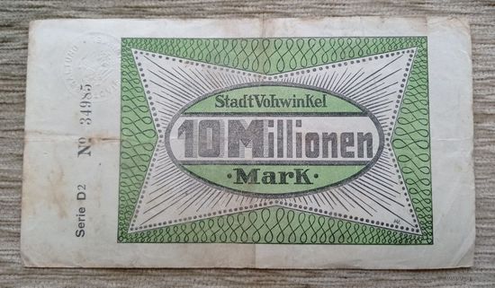 Werty71 Германия 10 миллионов 10000000 марок 1923 Фовинкель банкнота гроссгельд