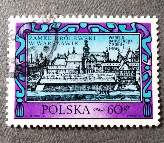 Марка Польша 1972 год Королевский замок
