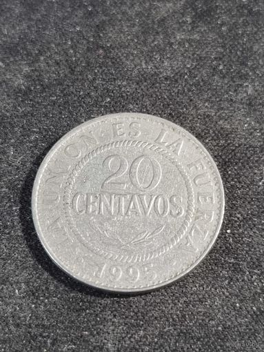 Боливия 20 сентаво 1995