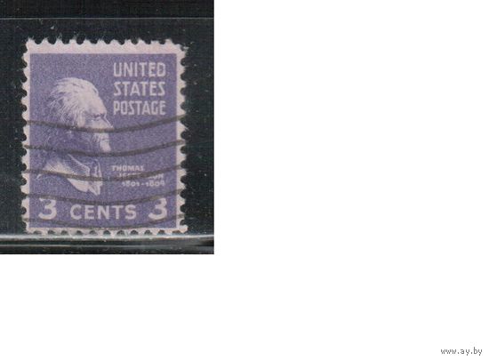 США-1938, (Мих.414), гаш.   , Стандарт, президенты, Джефферсон,