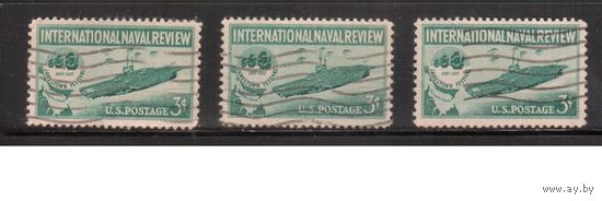 США-1957, (Мих.713), гаш. , Флот, Авианосец (одиночка) ,цена за 1 м на выбор