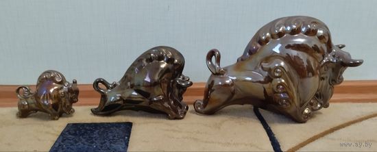 Статуэтка Зубр БССР комплект 3 шт цена за комплект