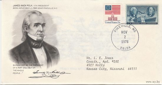 КПД США /Президент JAMES KNOX POLK/7 1976 г