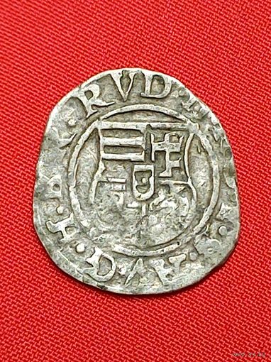 Денар (динарий) 1580 г. Королевство Венгрия. Рудольф II. С рубля , без м.ц. См. др. мои лоты.
