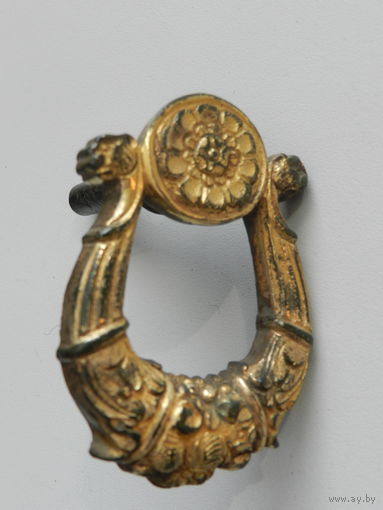 Антикварная французская ручка-кольцо для ящика в стиле Людовика XVI