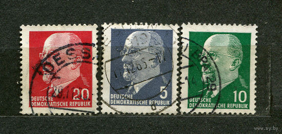 Руководитель ГДР Вальтер Ульбрихт. ГДР. 1961. Серия 3 марки