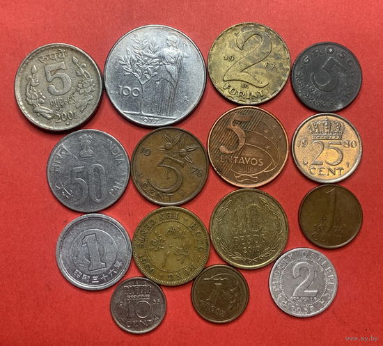 15 разных монет