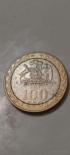 Чили 100 песос 2014