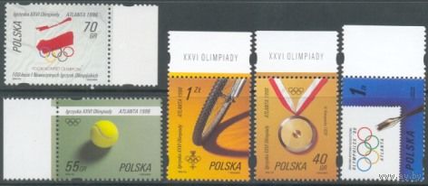 Польша 1996. Олимпиада. Атланта спорт Mi # 3604-08. MNH