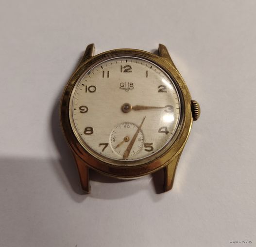 Часы GuB. Glashutte 50-60-е годы ГДР, позолота 20 микрон, без МЦ!!