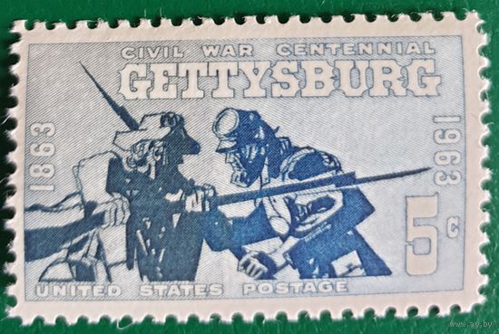 1963 год - 100-летие гражданской войны - битва при Геттисберге США