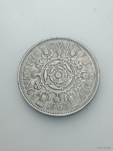 Великобритания  2 шиллинга 1965 года .