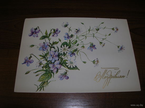 Поздравляю Цветы Гасиева 1984 год чистая