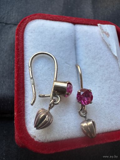 Серьги ссср серебро 875