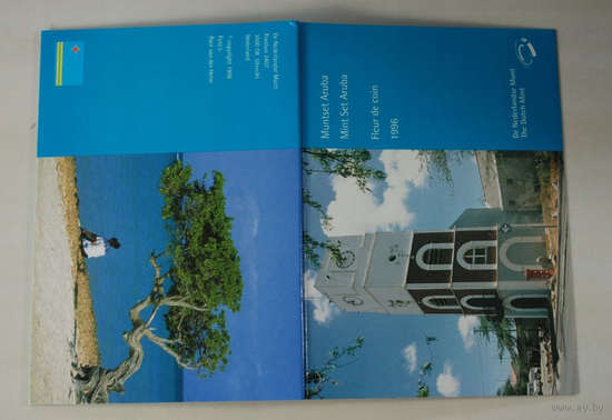 Аруба годовой набор 5+10+25+50 центов 1+2,5 гульдена + жетон 1996 год, UNC.