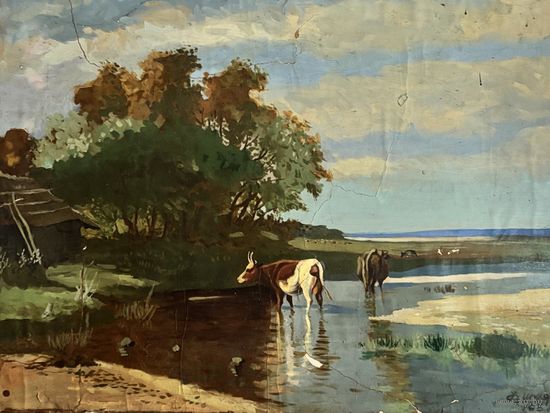 Сельский пейзаж. Ф.Шкляров 1957г.