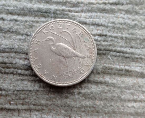 Werty71 Венгрия 5 форинтов 1999 большая белая цапля