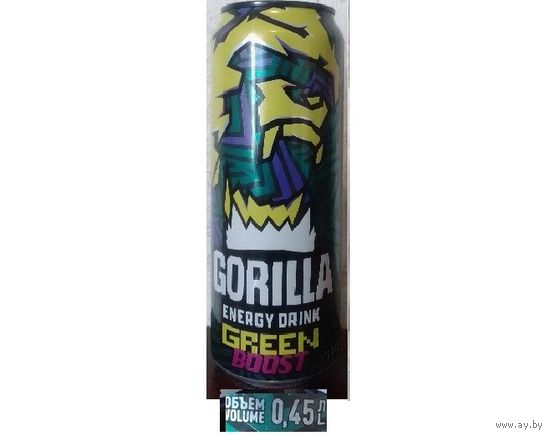 Банка от энергетика GORILLA Зеленые Фрукты ENERGY DRINK GREEN BOOST РБ объем volume 2025 (ОБМЕН/ПРОДАЖА/ТОРГ) 1лот=1шт