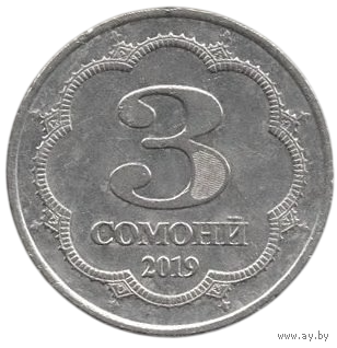 Республика Таджикистан. 3 сомони 2019.