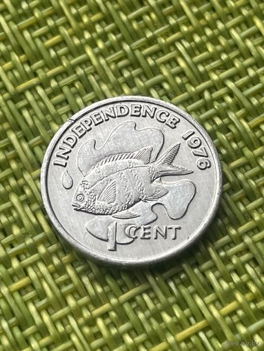Сейшелы 1 цент 1976 г ( юбилей, независимость , фауна )