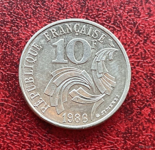 Франция 10 франков 1986