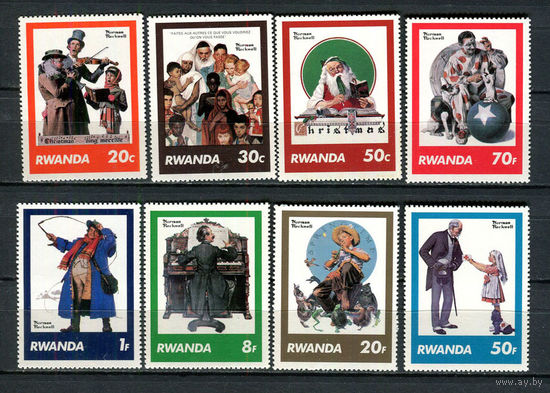 Руанда - 1981 - Картины Нормана Роквелла - [Mi. 1111-1118] - полная серия - 8 марок. MNH.  (Лот 92HA)-T4P47