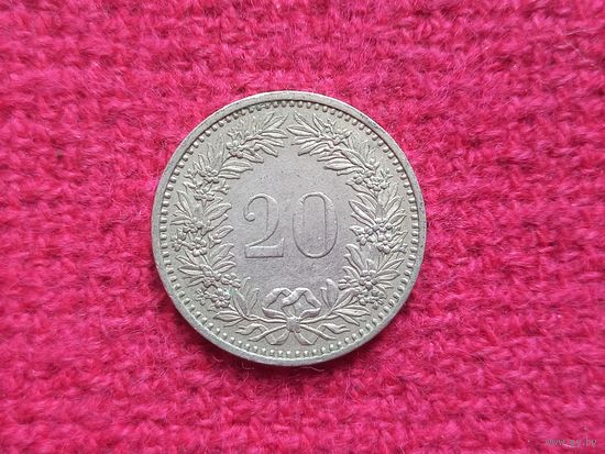 Швейцария 20 раппенов 1984 г.