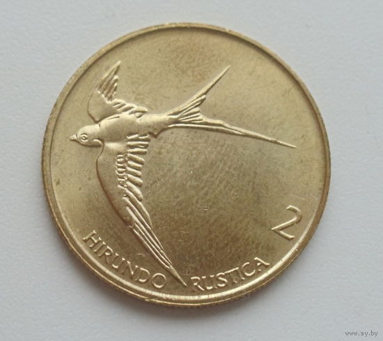 Словения 2 толара 1998 год ласточка состояние