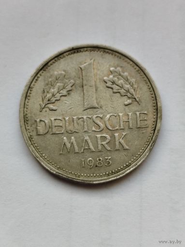 1 дойчмарка Германия. 1983 год . Буква F.