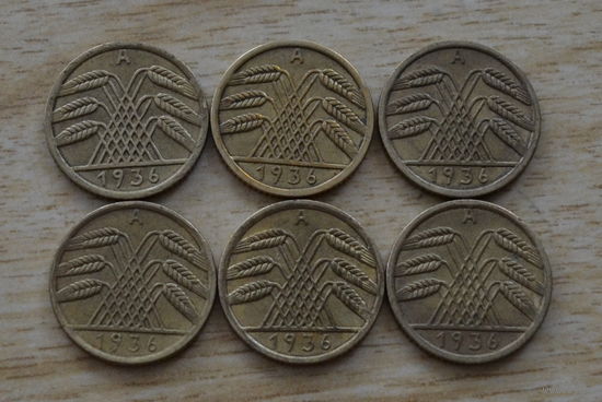 Германия 5 пфеннигов 1936 А - Берлин