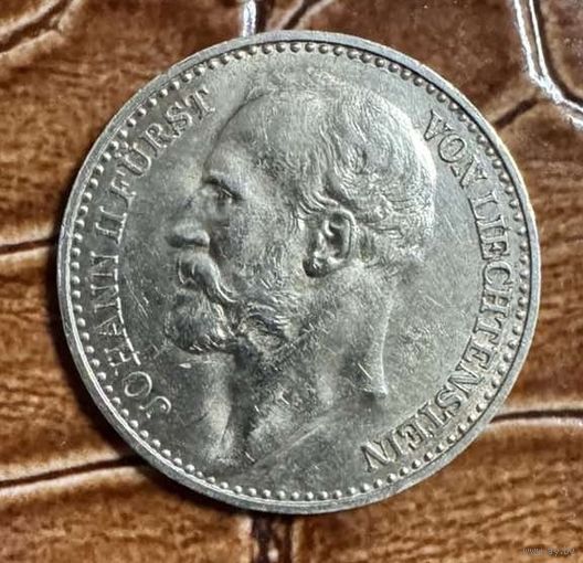 Монета 1 крона 1904 год. Лихтенштейн. Иоганн II.
