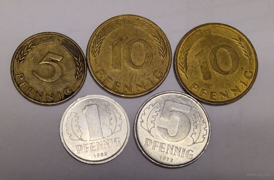 Германия 5 штук лот