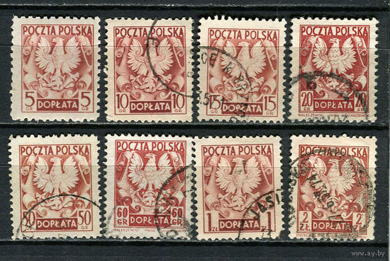 Польша - 1951/1953 - Герб. Dienstmarken - 8 марок. Гашеные и MNH.  (Лот 11JJ)-TG2P35