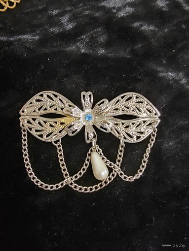 Брошь бабочка СССР
