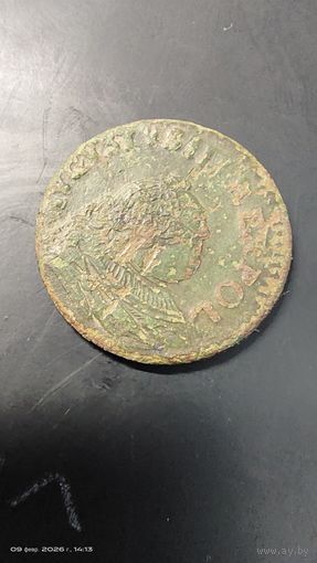 Грош Август 3 1755 год с 1 рбля