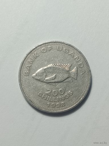 Уганда 200 шиллингов 1998 года .