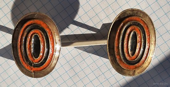 Кокарда РИА,  мельхиор.