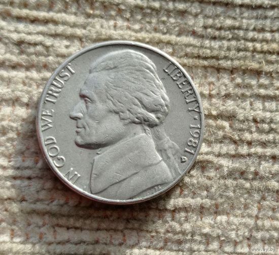 Werty71 США 5 центов 1981 D Белый дом Джефферсон
