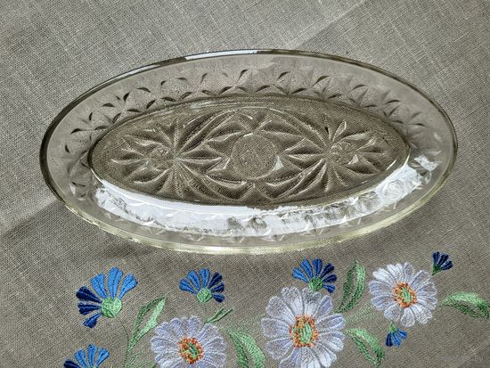 Селедочницы, стекло, стекольный завод "Октябрь", ретро СССР.