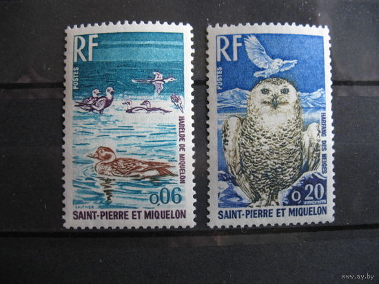Франц. колония о-ва Сен-Пьер и Микелон. Полярные птицы, металлография. 1973г.  см. условие.
