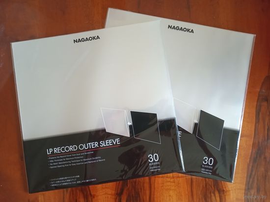 (лот - 2 шт)  Пакеты (конверты) для хранения виниловых пластинок наружные Nagaoka (made in Japan)