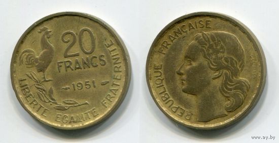 Франция. 20 франков (1951)